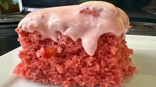 1 Hack For the Perfect Homemade Strawberry Sheet Cake From Scratch Just like Mama Made It ❤️ [upl. by Etteloc]