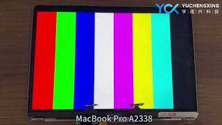 Macbook Pro A2338 LCD Screen Testing  by YCX M3 Pad Laptop Display Universal LCD Screen Tester [upl. by Adiahs330]