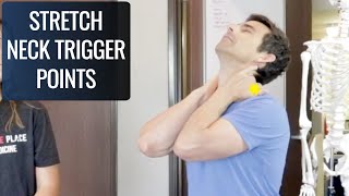 4 Stretches for Neck Muscle Trigger Points [upl. by Aushoj]