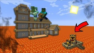 MC NAVEED BUILDS MARK FRIENDLY ZOMBIE IN A LAVA WORLD  DANGEROUS MONSTERS  Minecraft Mods [upl. by Ostap]