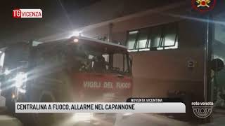 TG VICENZA 28032018  CENTRALINA A FUOCO ALLARME NEL CAPANNONE [upl. by Eidas876]