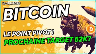 BITCOIN LE POINT PIVOT  🔥PROCHAINE TARGET 62000 🚀 [upl. by Adonis50]