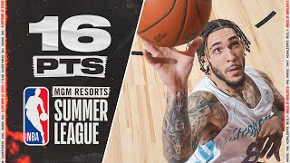 LiAngelo Ball Hornets NBA DEBUT 🔥 16 PTS Full Highlights vs Trail Blazers  2021 Summer League [upl. by Misa]