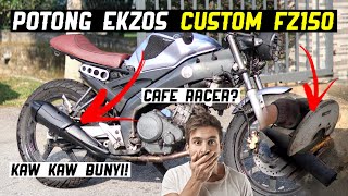 Yamaha FZ150 Cafe Racer Custom Potong Ekzos Kaw Kaw Bunyi XSR155 Deus Style Classic OEM [upl. by Landan]