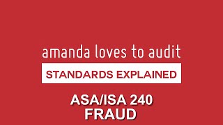 FRAUD  what are auditors SUPPOSED to do ISAASA240 StandardsExplained [upl. by Naval767]