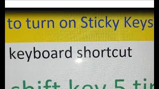 sticky keys keyboard shortcut  how to turn on sticky keys in windows 10 [upl. by Sadie]