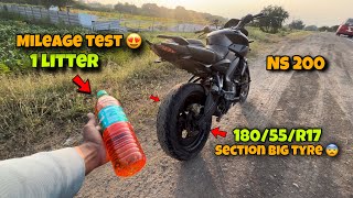 Ns200 mileage test with 180 Section Big Tyre 😨 सोचा नहीं था इतना देगी 🤫 aamir sadik [upl. by Esilehc]