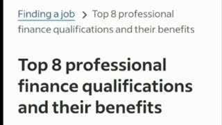 Top 8 professional finance qualifications and their benefits  How to make money online [upl. by Aidnic]