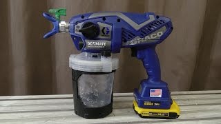 2017 Graco UltraUltimate Handheld Sprayer Overview and Demo [upl. by Ogir]