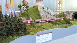 50 Meter lang KarwendelbahnStrecke in H0  MärklinInsiderModellbahnModulgruppe MIST7 IMA 2019 [upl. by Yboc]