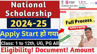 NSP Scholarship 202425 Apply  Start🔥 All Students Apply  National Scholarship 202425 Apply 🔥 [upl. by Eilyw]