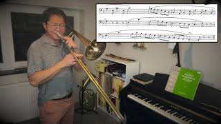 Concone Etude 11  40 Legato Studies for Trombone by Giuseppe Concone with Practice tips video [upl. by Sausa]