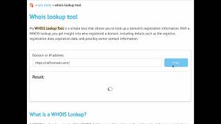 Whois lookup tool  Free SEO tool [upl. by Morris]