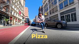 Making and Delivering Pizza in NYC on rollerblades [upl. by Retxab]