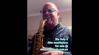 Rare Ria Italy 5 Alto Saxophone mouthpiece  for sale at www2ndwindscomau  great playing piece [upl. by Jarv506]