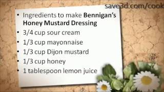 Secret Recipe  How to make Bennigans Honey Mustard Dressing Copycat Recipes [upl. by Amzaj]