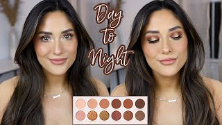 EASY DAY TO NIGHT LOOK WITH NEW MORPHE X JACLYN HILL DIVINE NEUTRALS PALLETTE [upl. by Woodhouse]