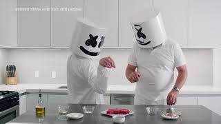 How To Cook Steak Fathers Day Edition  Cooking with Marshmello [upl. by Mortimer339]