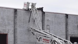 Passaic Fire Catastrophic Tower Ladder Failure 7th St 2017 [upl. by Eilsek]