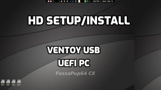 HD setupinstall F96CE4 puppylinux in UEFI PC [upl. by Fleisher]