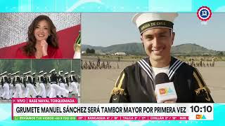 Grumete Manuel Sánchez Su primera Parada Militar como Tambor Mayor  Tu Día  Canal 13 [upl. by Allenad850]