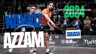 Thrilling Showdown Abdullah Nawaz vs Omar Azzam  2024 World Junior Squash Championship [upl. by Ileray]