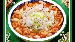 RIQUÍSIMO POZOLE ROJO CON CARNE DE PUERCOestilo veracruzano [upl. by Niowtna]