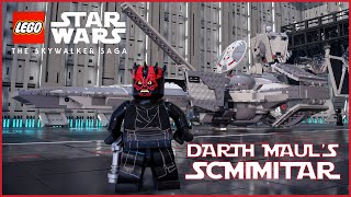 LEGO Star Wars The Skywalker Saga Darth Mauls Scimitar Unlock and Gameplay [upl. by Marzi]