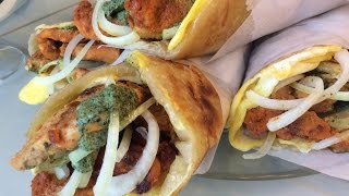 Chicken tandoori frankie kathi rolls chicken frankie chicken roll paratha [upl. by Campos]