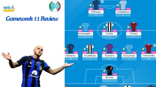 Serie A Fantasy  Gameweek 11 Review [upl. by Chien718]