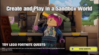 Create and Play in a Sandbox World  Lego Fortnite Quest  Chapter 5 Season 1 [upl. by Ames]