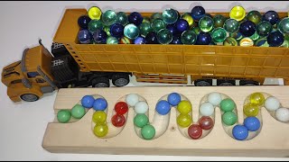 Marble Run Race ☆ HABA Slope amp Retro Makita Truck Garbage Truck Long Version 024 [upl. by Viehmann]