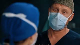 Owen and Monica on the Kiss  Greys Anatomy Season 21 Episode 8  Scene [upl. by Inman401]