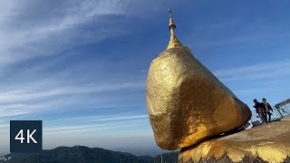 Morning Walk around Kyaiktiyo Pagoda Golden Rock Mon State Myanmar [upl. by Llerrad687]