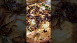 Tarte façon quiche chèvre épinard amp oignons caramélisés  Recette détaillée insta beacookingmood [upl. by Suoivart]