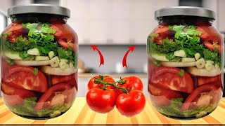 Ive been preserving tomatoes this way for ten years Delicious marinade everyone will love [upl. by Alleira]