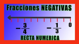 ✅👉 Ubicar FRACCIONES NEGATIVAS en la RECTA NUMERICA [upl. by Otter]