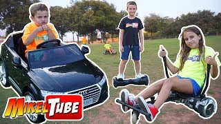 Reto Hoverboard Kart VS Coche a Batería para niños [upl. by Bacchus61]