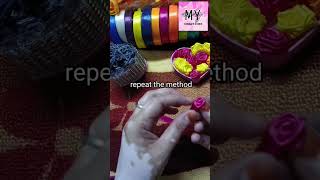 how to make ribbon flowers easy ribbonflower easy howto shorts mymycreations [upl. by Oicapot877]