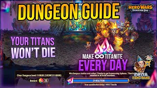 Dangeon guide for unlim titanite Titans power setup for HeroWars Dominion Era [upl. by Nytnerb]