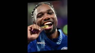 Facts about Noah Lyles who won the 100 meters 2024 noahlylesreaction sports running [upl. by Ardet]