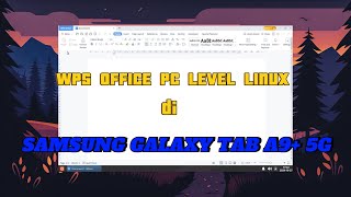 Install WPS Office PC Level on Android  Samsung Galaxy Tab A9 5G [upl. by Mot]