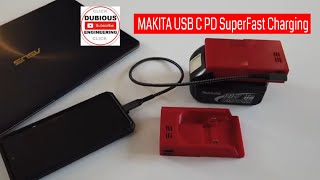 DuBEnG MAKITA USB C SuperFast Charger Adaptor Adapter PD QC3 QC4 lithium ion power tool batteries [upl. by Micheal319]