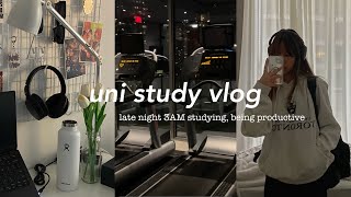 uni study vlog 🌙 late night 3 AM studying being productive electrical engineering labs [upl. by Egiap250]