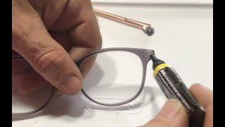 FIX BROKEN GLASSES with SUPER GLUE and BAKING SODA  REPAIR EYE GLASSES  Quick and EASY CHEAP mend [upl. by Adebayo606]