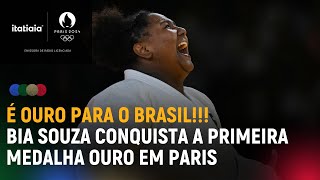 BIA SOUZA CONQUISTA A PRIMEIRA MEDALHA DE OURO DO BRASIL NAS OLIMPÍADAS DE PARIS [upl. by Ettolrahs]