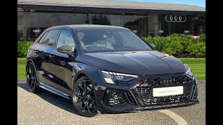 Approved Used RS3 Sportback Carbon Black  Carlisle Audi [upl. by Arodnahs]