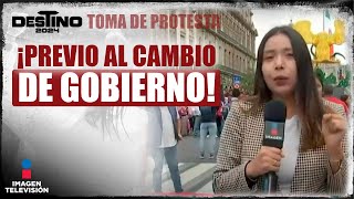 Miles de mexicanos comienzan a llegar al Zócalo de la CDMX previo al cambio de gobierno  Destino [upl. by Rainah]