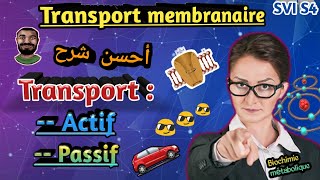 Physiologie animal en Arabe Transport membranaire Actif et Passif [upl. by Neehsar385]