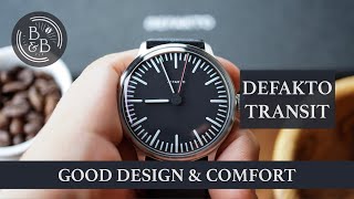 Another Well Designed German Minimalist Watch  Defakto Transit Review  Beans amp Bezels [upl. by Einnal]